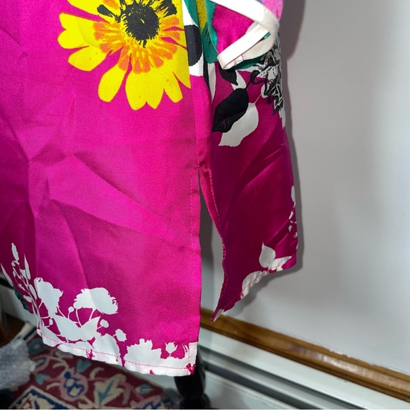 Helios & Luna Silk Floral Tunic Top Blouse Size 6 - Picture 16 of 16